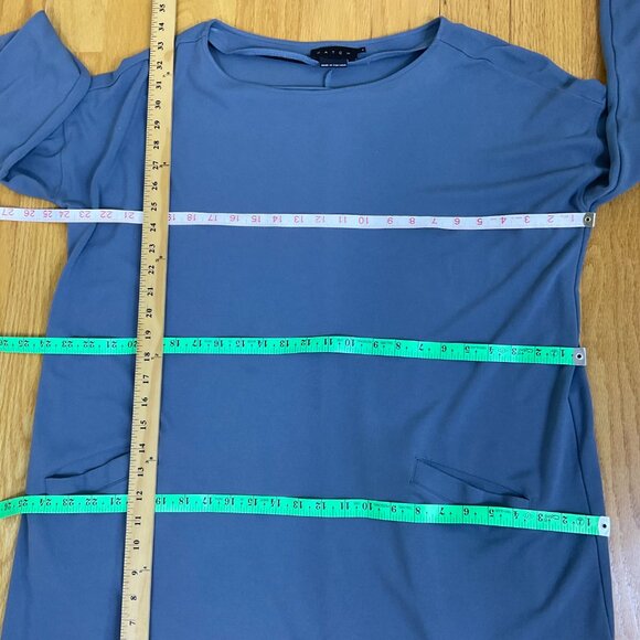 Hatch Dress Maternity Jersey Knit Pockets Blue (3/L) - Picture 9 of 9